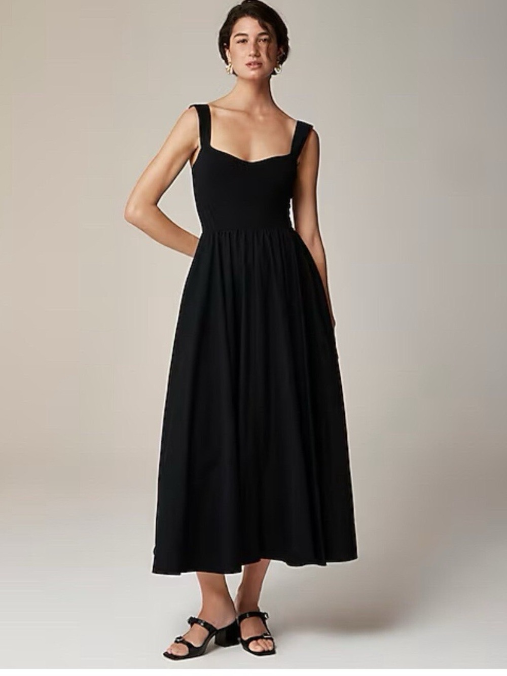 J. Crew Sweetheart Tank Poplin Skirt in Black Size XS - Picture 2 of 9
